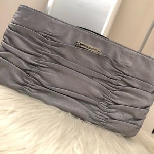 Michael Kors Textured metallic clutch bag purse